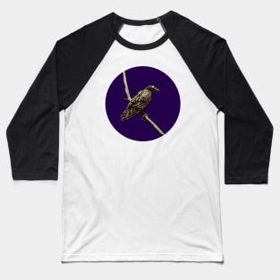 Raven in moonlight Baseball T-Shirt